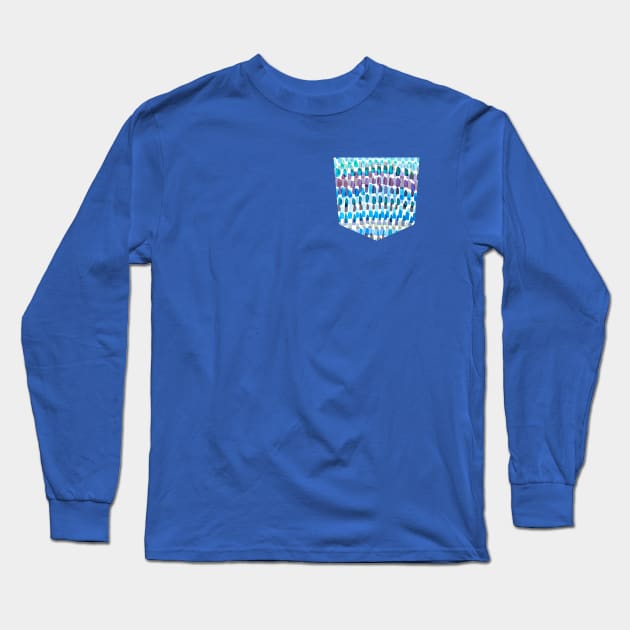 Rain drops Blue Long Sleeve T-Shirt by ninoladesign